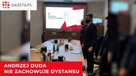 Zachowanie dystansu? Nie na spotkaniu Andrzeja Dudy w Biurze Bezpieczeństwa Narodowego