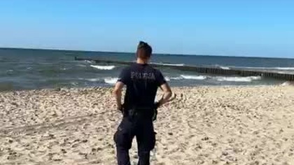 18. 07. 2023r Policja na plaży Sianożęty..