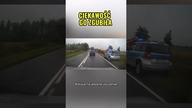  Gapił się na ciężarówkę i sam spowodował kolizję  #polskiekierowcy #wypadek #droga
