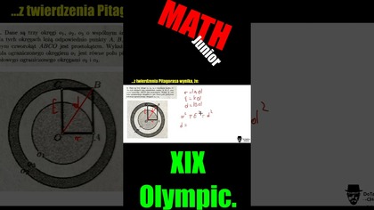 XIX OLIMPIADA MATEMATYCZNA JUNIORÓW zadanie 5 (2023) GEOMETRIA #maths #cke #chemistry #chemia