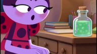Teenager Ladybird Lu talking to the Secret Bug Formula 5