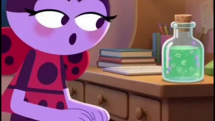 Teenager Ladybird Lu talking to the Secret Bug Formula 5
