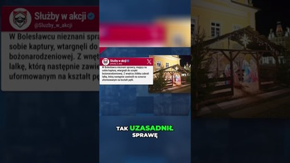 Skandal w Bolesławcu: Profanacja żłóbka i figura Jezusa na pętli! #shorts