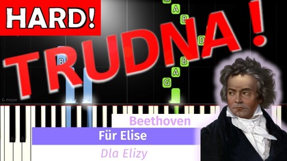  Dla Elizy (L.  van Beethoven) - Piano Tutorial (TRUDNA! wersja)  NUTY W OPISIE 