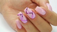 Nakładanie tasiemki na hybryde / DELICATE VIOLET nails / Cuccio Polska