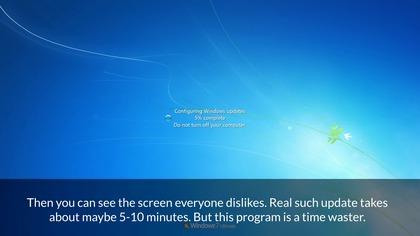 Fake Windows Update prank program