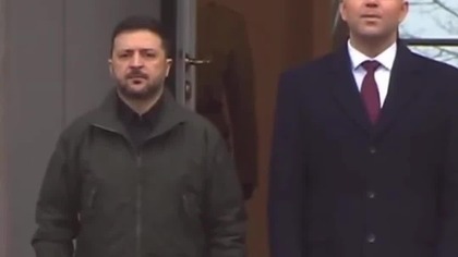 NAWROCKI POWITAŁ ZEŁEŃSKIEGO MAZURKIEM DĄBROWSKIEGO 