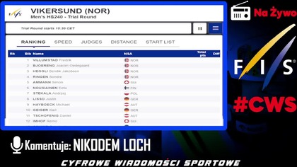 RAW AIR KONKURS INDYWIDUALNY + SERIA PR&Oacute;BNA W VIKERSUND NA ŻYWO ZACZYNAMY O 15:30 .
