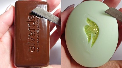 Soap Carving ASMR Relaxing Sounds no talking Satisfying ASMR Video #soapcarving #soapcuttingvideo