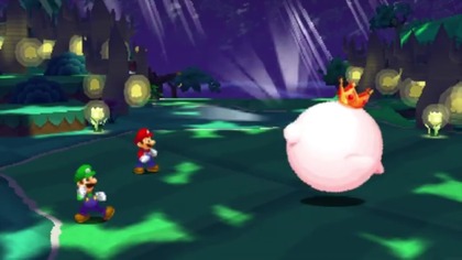 Mario & Luigi Paper Jam HD - przewodnik po grze (3DS) część 11 - Atak Króla Boo w lesie