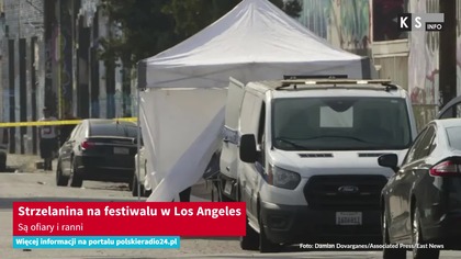 W Los Angeles w Stanach Zjednoczonych doszło do strzelaniny w czasie festiwalu. Osiem osób miało rany postrzałowe, a dwie z nich zmarły. Teraz trwa śledztwo w tej sprawie.

Więcej: https://polskieradio24.pl/artykul/3560741,strzelanina-na-festiwalu-w-los-angeles-sa-ofiary-i-ranni
-------------------------------------
Oglądaj serwis informacyjny codziennie w KS Info.
Więcej informacji na portalu: https://polskieradio24.pl

WSZYSTKIE PRAWA ZASTRZEŻONE