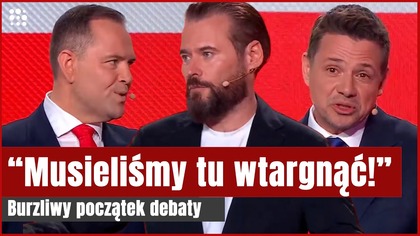 Stanowski i Nawrocki zaatakowali Trzaskowskiego.  Wielkie emocje na początku debaty! | Gazeta.pl