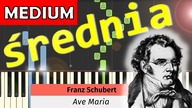  Ave Maria (F.  Schubert) - Piano Tutorial (średnia wersja)  NUTY W OPISIE 