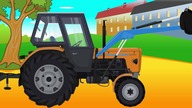 Tractor with front loader - Sand and sandpit | Traktor z ładowaczem Czołowym.  Piaskownica Bajka