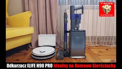 Odkurzacz ILIFE H90 Pro ze Stacją Dokującą 2w1 - Funkcja zbierania Pyłu - Idealny na Śierściucha :)