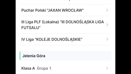 Dodanie drużyny do ulubionych w aplikacji mPZPN