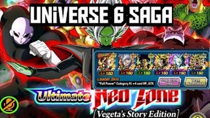 UNIVERSE 6 SAGA RED ZONE VEGETA STORY EDITION FAILS & DONE RUN DBZ DOKKAN BATTLE