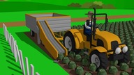 . Tractor without a cab and a Farmer wearing a hat - Farm Works | Videos do Kids - Bajki Traktory
