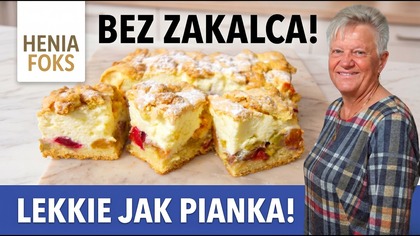Aksamitne ciasto z rabarbarem  puszyste i bez zakalca!