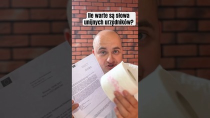 Ile warte są słowa unijnych urzędników? #shorts #uniaeuropejska #dariuszmatecki