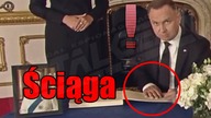 Wpadka Prezydenta Andrzeja Dudy - wpisał się do księgi kondolencyjnej korzystając ze ściągi?