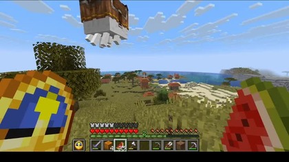 Imagine you are a villager and you look up and a strange cloud is flying over you #minecraft #game