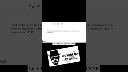 Oblicz ciśnienie osmotyczne roztworu #short #shorts #chemia #chemistry #umed #edukacja #cke