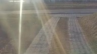 Spadający lód z plandeki  oraz ładny widok 
