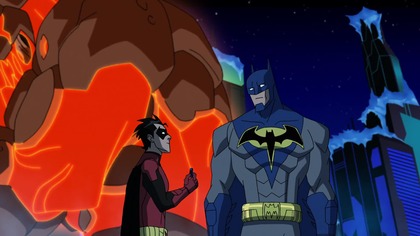 After freeing helpers in Arkham, Freeze and Penguin freeze down Gotham City and attack with huge monsters. Batman responds, helped by other heroes.