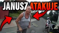 POLSKI JANUSZ ATAKUJE MOTOCYKLISTE - GŁUPI, AGRESYWNI I SZALENI LUDZIE VS MOTOCYKLIŚCI!