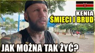 Kenia - Biedna strona Kenii.  Śmieci i domy z blachy! Nie chciałbym żeby tu nam się zepsuło auto!