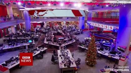 BBC One - Zakończenie BBC News at Ten (31. 12. 2021) - test ElevenLabs AI Dubbing