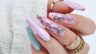 pastel leaves nails art tutorial /Elisium Nails