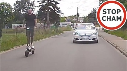 Hulajnogą elektryczną po jezdni z drogi maruderzy #1938 Wasze Filmy