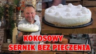 Kokosowy sernik bez pieczenia podawany mocno schłodzony / Oddaszfartucha