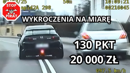 Szarża 25-cio latka w Mazdzie w trakcie ucieczki przed policją.  STOP PIRAT