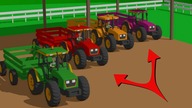We Study Agricultural Machines - Tractors, Harvesters, and Agricultural Works for Kids | Traktory