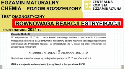 ZADANIE 34 CKE 2021 MARZEC ROWNOWAGA REAKCJI.  #chemia #chemistry