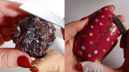 Soap Carving ASMR Relaxing Sounds no talking Satisfying ASMR Video