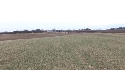 Góry gm.  Markuszów i okolice z lotu ptaka - PRZEDWIOŚNIE wśród uśpionych pól uprawnych