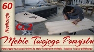 Półokrągłe rozsuwane blaty do stołu i chowane wkładki - klejenie i cięcie półokręgu Cz.2