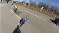 Potrącenie rowerzysty przez ciężarówkę 11 04 2015r