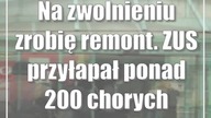 Na zwolnieniu zrobię remont.  ZUS przyłapał ponad 200 chorych