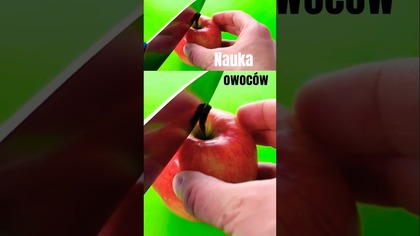 Nauka owoców dla dzieci - jabłko