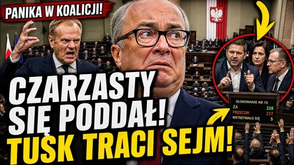 CZARZASTY PODDAŁ SIĘ W SEJMIE! TUSK TRACI KONTROLĘ NAD KOMISJAMI!
