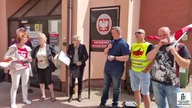 12.06.2023 r.  - Fuzja #Orlen i #PGNiG bezwzględnie nieważna! - protest - Sąd Rejonowy, Łódź - #CPZ.