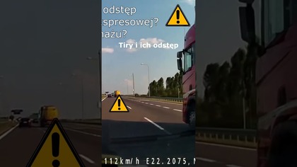 Tiry i ich odstęp na trasie #shorts #rikordwidjo