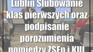 Lublin: Ślubowanie klas pierwszych oraz podpisanie porozumienia pomiędzy ZSEn i KUL