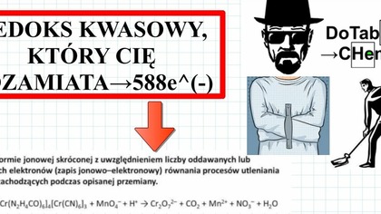 [Cr(N2H4CO)6]4[Cr(CN)6]3+MnO4^(-)+H^(+)  REDOX 588e^(-) KWASOWY Bez STOPNI, SPRZĄTANIE MATURZYST&Oacute;W #Chemia