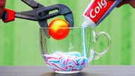 GLOWING1000 DEGREE Metal Ball VS Colgate | 7 AWESOME Experiments
